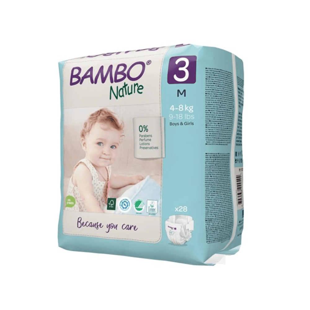 Pañales recién nacido Bambú Natural Biodegradable Pure <3 kg talla 0 bolsa  34 unidades · ECO BOOM · Supermercado El Corte Inglés El Corte Inglés