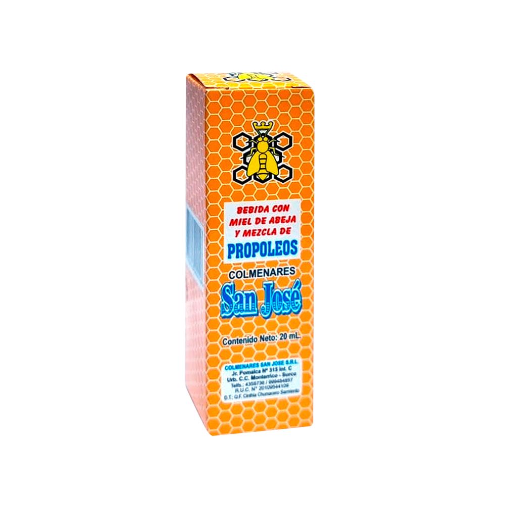 Antibiótico De Miel De Abejas Con Propóleo Colmenares San José 20 Ml Florayfauna 5789