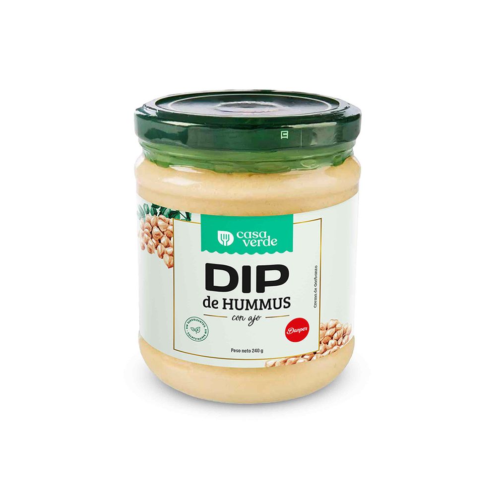 Hummus con Ajo Casa Verde Gourmet 240 g - florayfauna